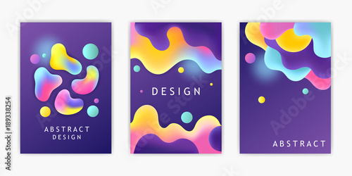 set of futuristic posters. template. abstract forms. vector illustration