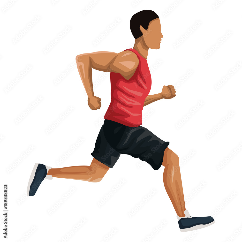 Fitness man running icon vector illustration graphic design Fitness man running icon vector illustration graphic design
