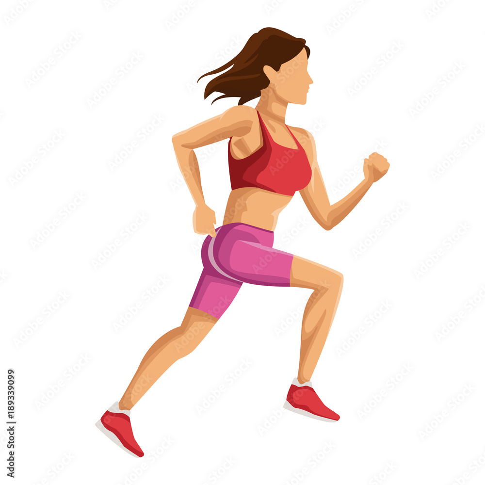 Fitness woman running icon vector illustration graphic design Fitness woman running icon vector illustration graphic design