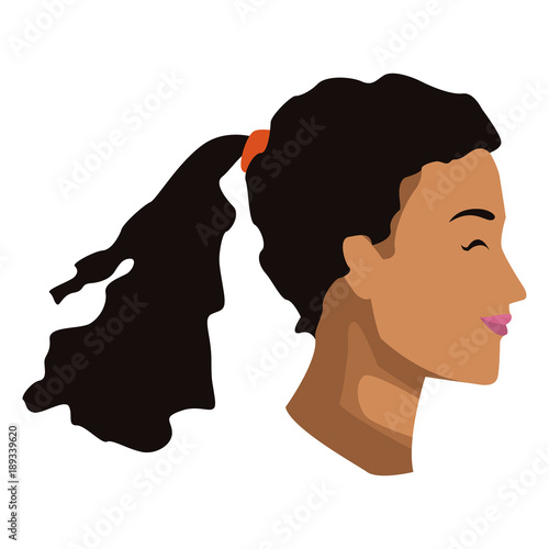 Fototapeta Naklejka Na Ścianę i Meble -  Woman head silhouette icon vector illustration graphic design