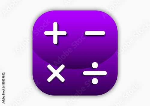 calculator app icon design with ios concept