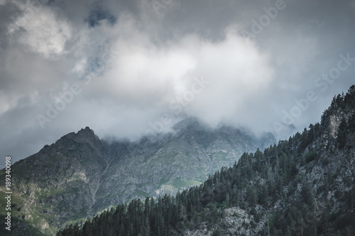 darkly rocks and clouds