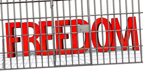 Fotografía Freedom behind prison bars