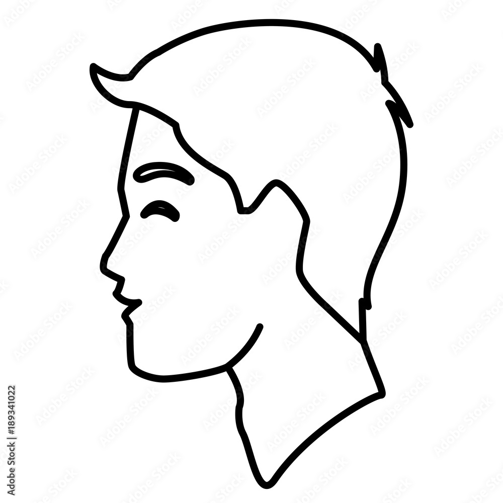 Man silhouette head icon vector illustration graphic design