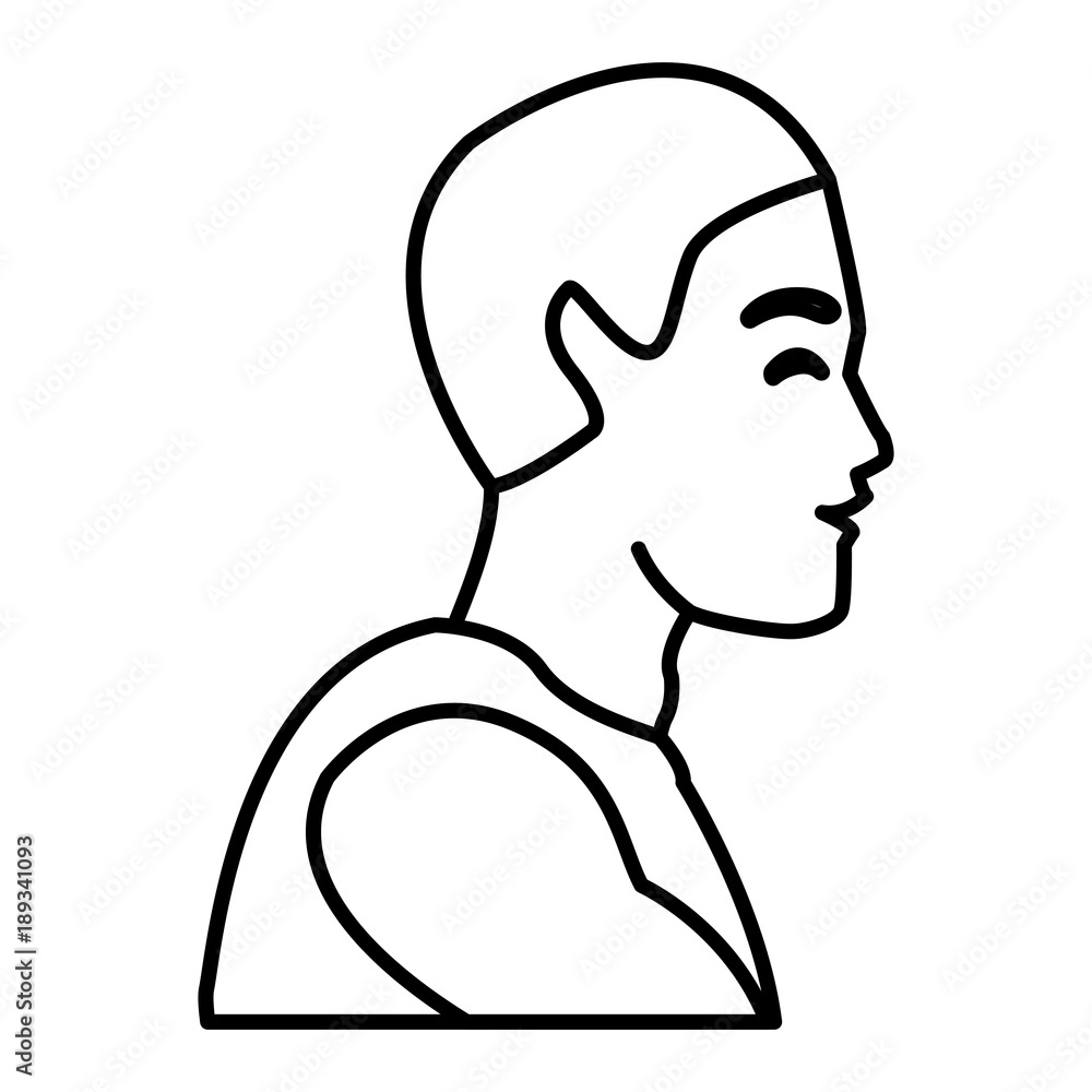Fitness man profile icon vector illustration graphic design