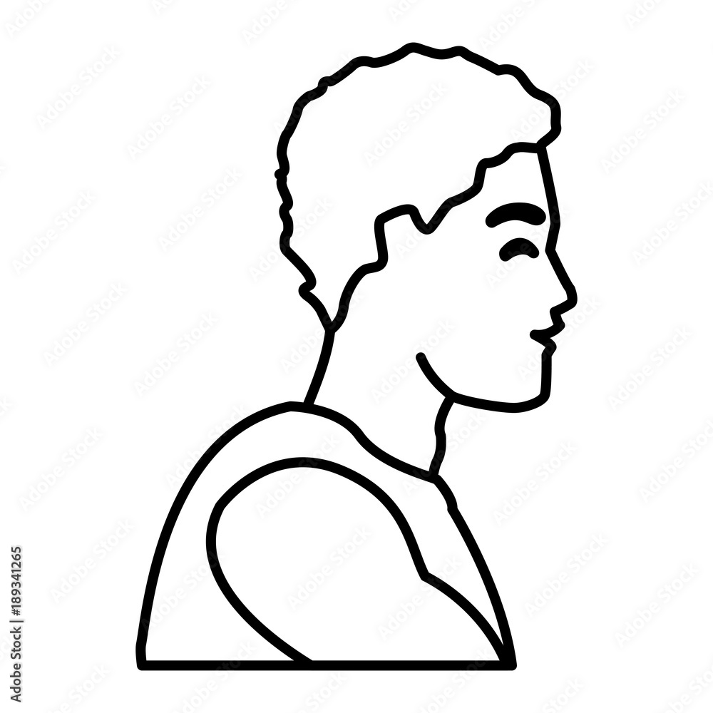 Fitness man profile icon vector illustration graphic design