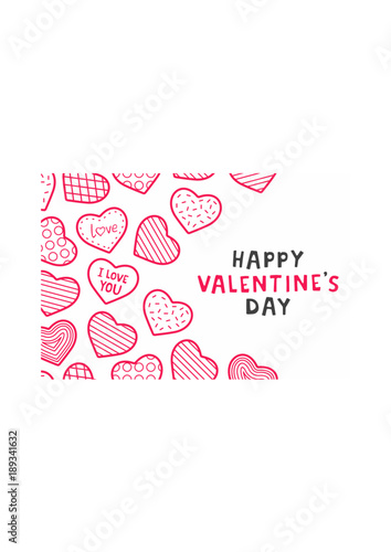  Happy Valentine's day. background with hearts