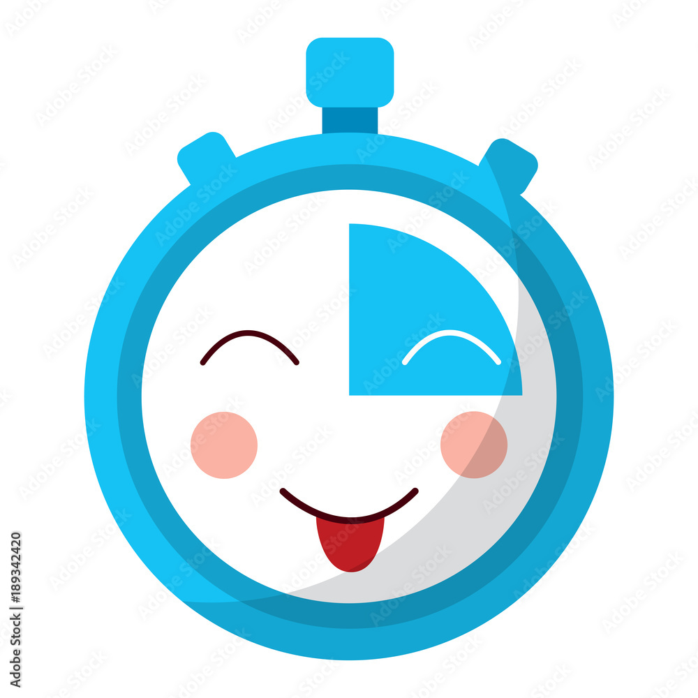 kawaii chronometer speed timer cartoon character vector illustration kawaii chronometer speed timer cartoon character vector illustration