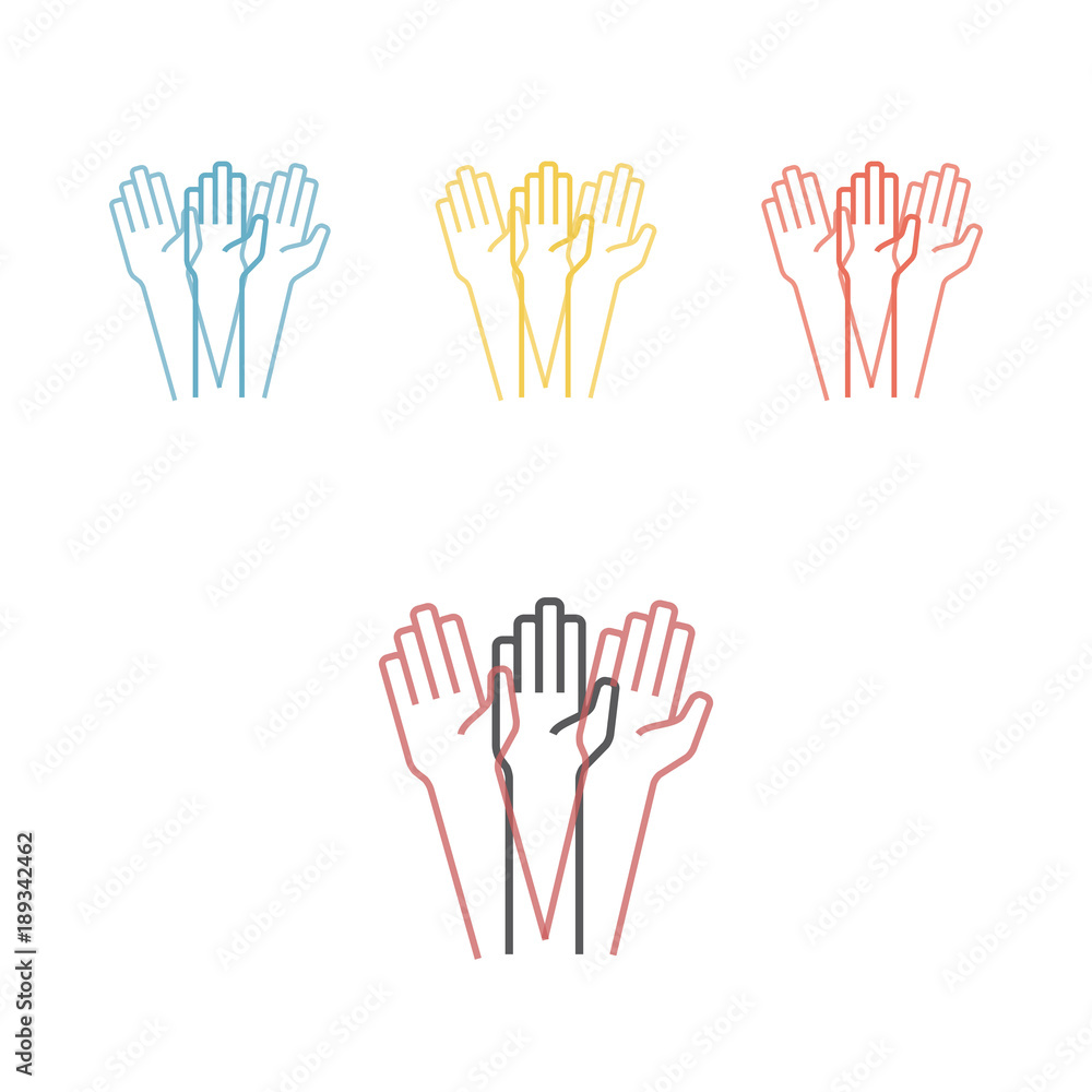 Tremor hands. Vector illustration