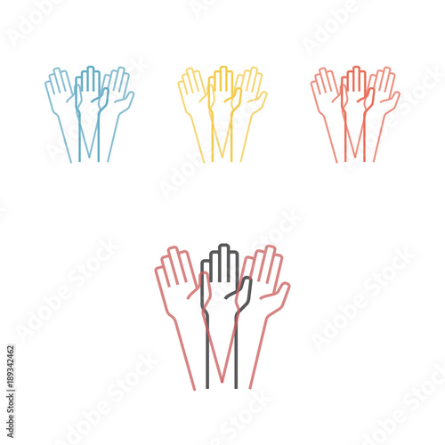 Tremor hands. Vector illustration