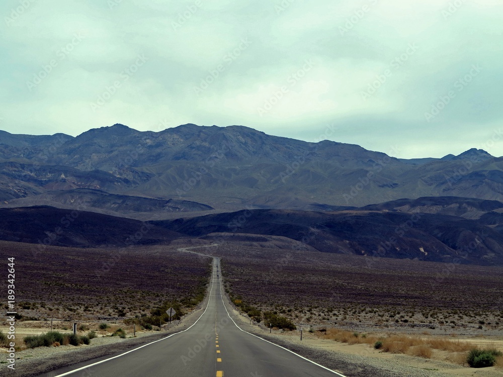 Californian road and hills