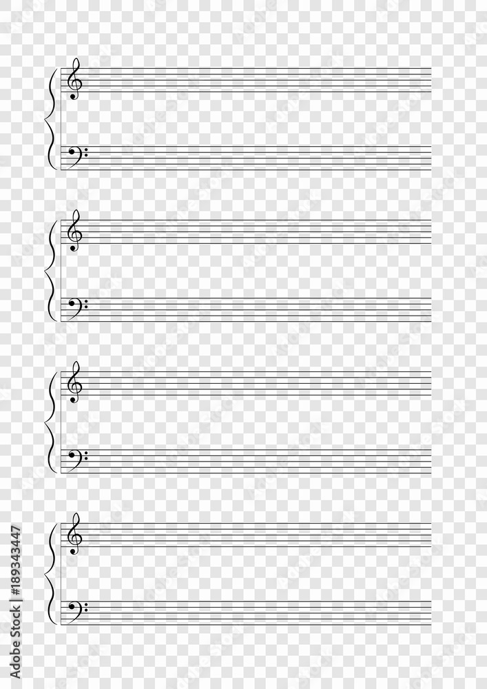 Blank A4 music notes on checkered background Blank A4 music notes on checkered background