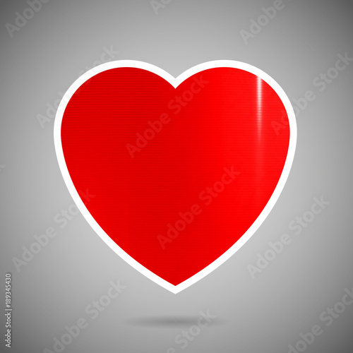 Free Download Happy Valentines Day Red Heart Metal - GFXLoad