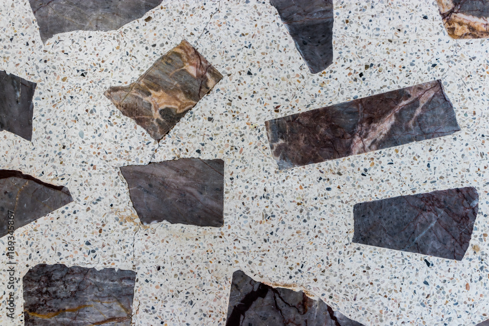 Fototapeta premium Marble floor background with marble inlay