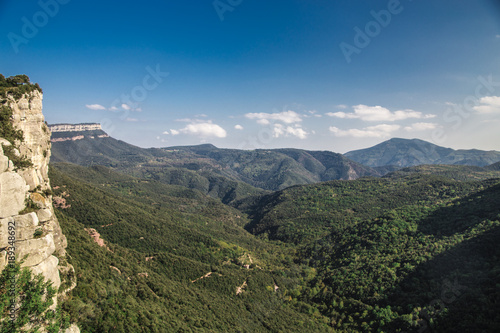 Panoramic view near Rupit, Costa Brava, Catalonia, Spain
