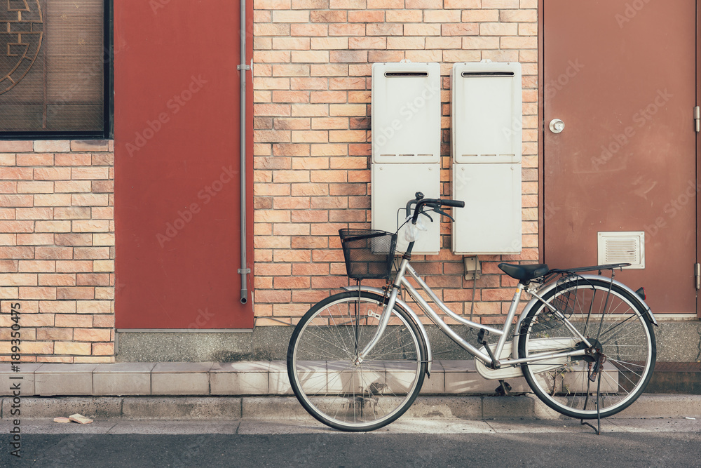 retro japan bicycle parking vintage colortone