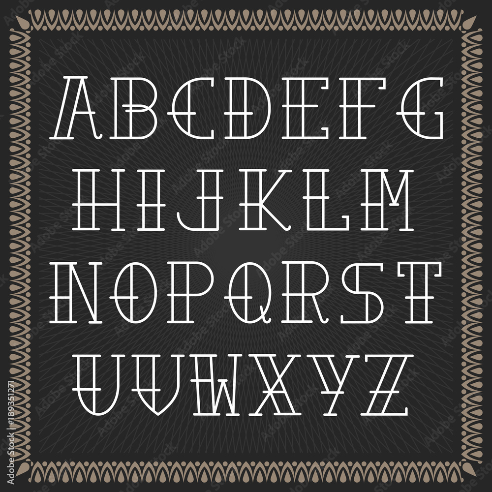 Obraz premium Color Vector Alphabet 