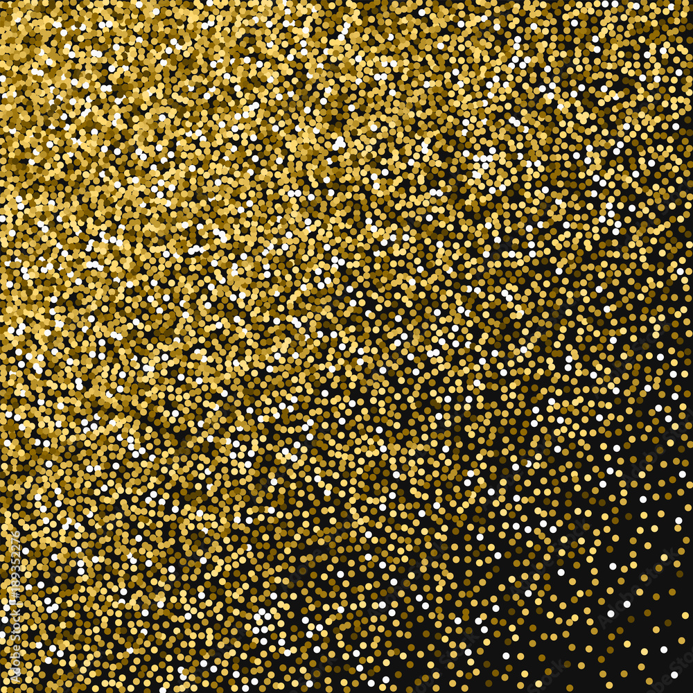 Round gold glitter. Abstract scatter with round gold glitter on black background. Sublime Vector illustration. Round gold glitter. Abstract scatter with round gold glitter on black background. Sublime Vector illustration.