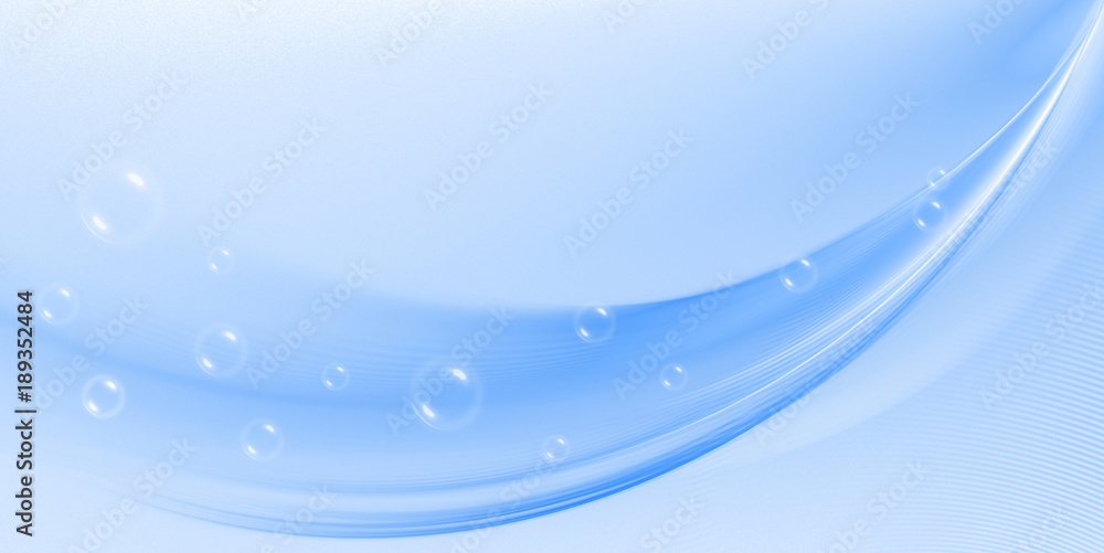Abstract blue background with wave and bubbles Abstract blue background with wave and bubbles