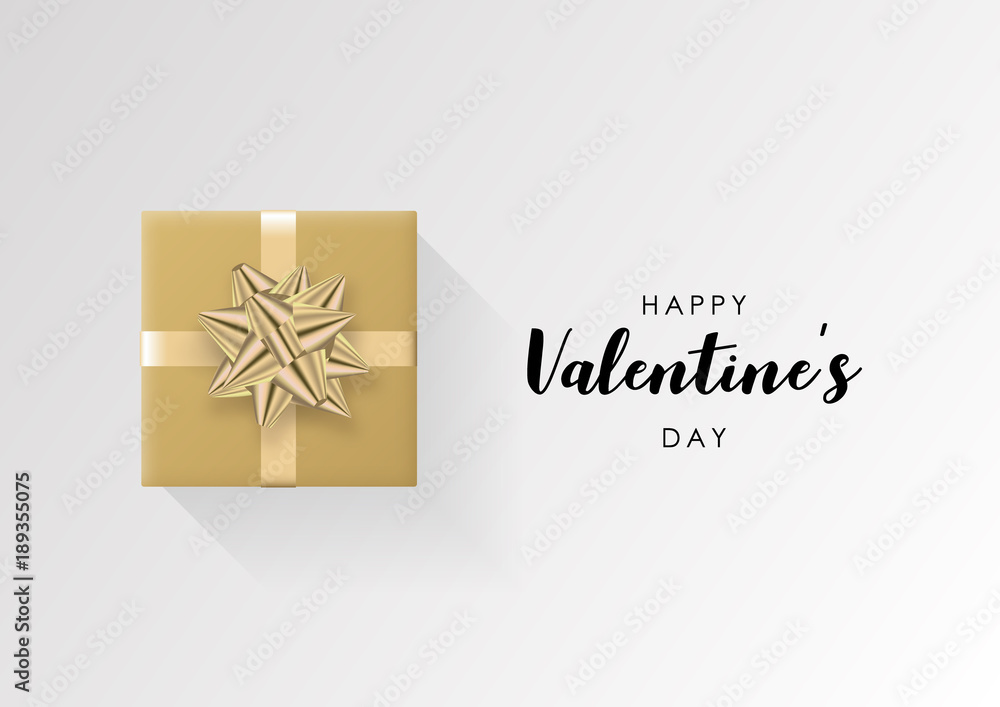 Colorful wrapped gift box with ribbon. 2018 Festive vector illustration. Flat decoration.