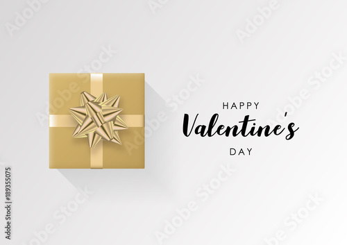 Obraz na płótnie Colorful wrapped gift box with ribbon. 2018 Festive vector illustration. Flat decoration. w salonie