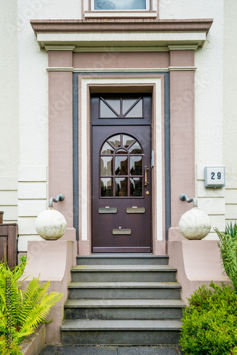 entrance door to modern house
