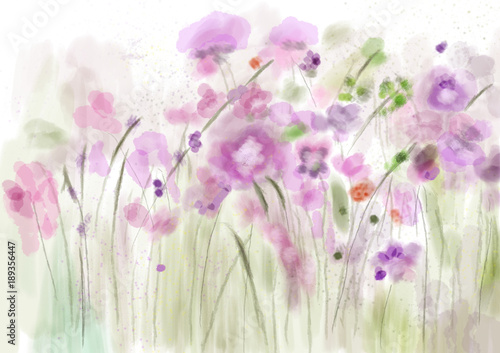 flower illustration,hand drawn painting © jim80