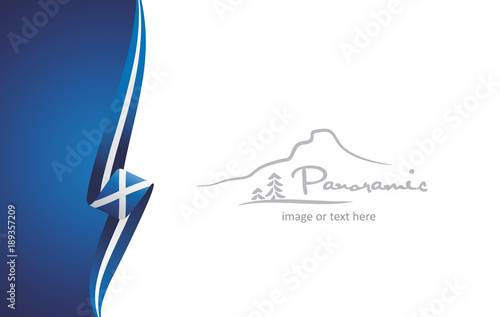 Scotland abstract brochure cover poster background vector