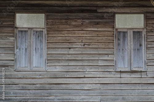 old wood wall and windows