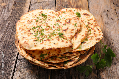 homemade naan bread photo