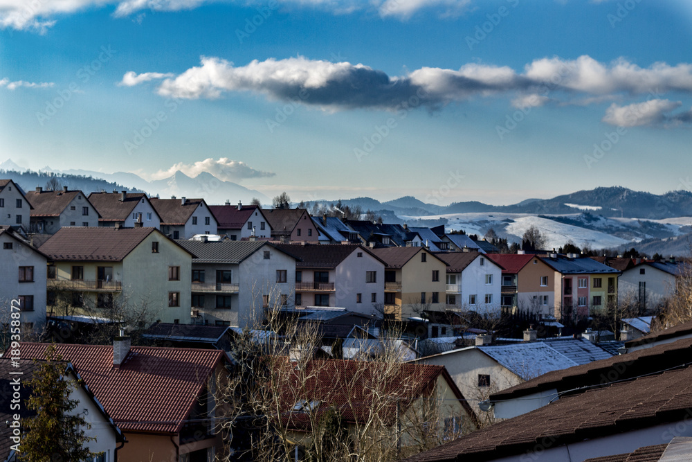 view on the town landscape