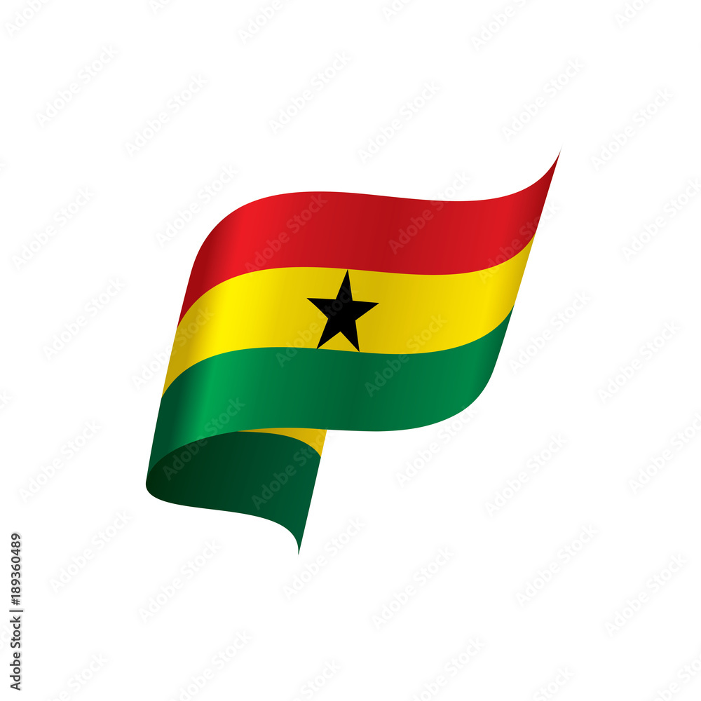 Ghana flag, vector illustration Ghana flag, vector illustration
