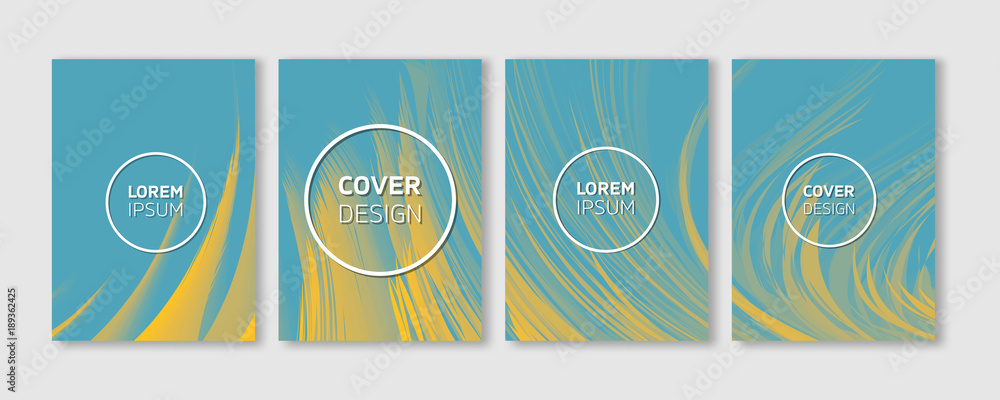 Naklejka premium Minimal Vector Covers Design | Cool Vibrant Colors Feather Illustrations | Future Poster Templates