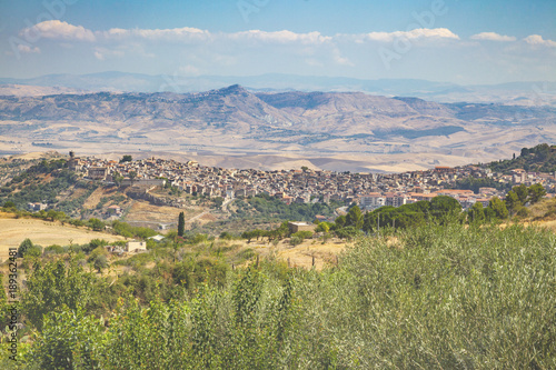 Landscape of the hinterland of Sicily (Italy)