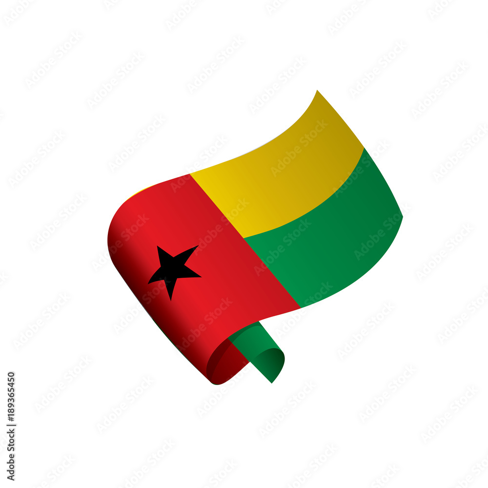 Guinea Bissau flag, vector illustration Guinea Bissau flag, vector illustration