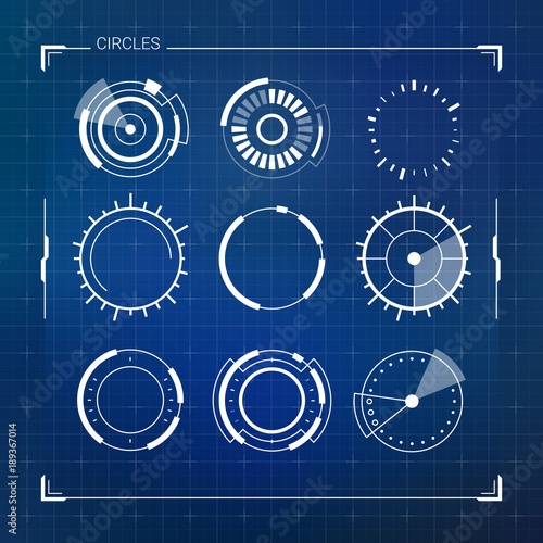 Futuristic Ui Circle Elements Set