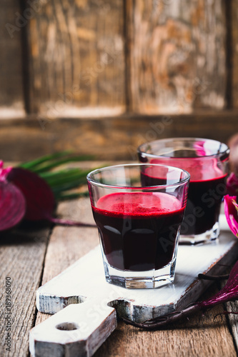 Fresh beetroot juice photo