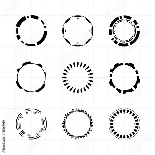 Futuristic Ui Circle Elements Set