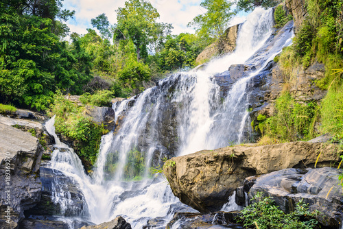 Mae Klang Waterfall. Doi Inthanon National Park. Located in Chiang Mai  Thailand.