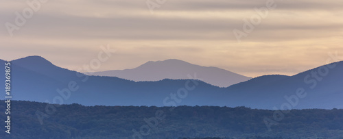 beautiful mountains sunset landscape 