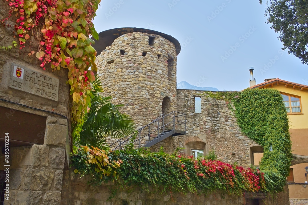 Historical center of Bagà. North of Catalonia.
