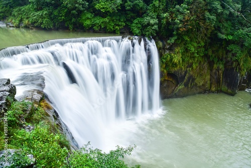 Beautiful Shifen Waterfall in Pingxi District  Taiwan
