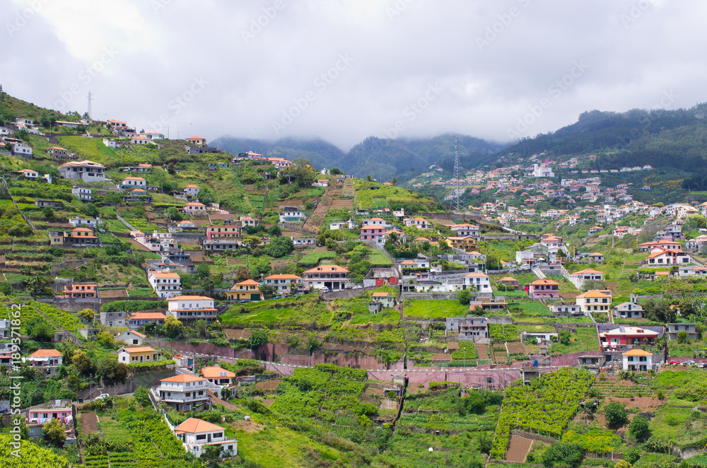 Hills covered by clouds, Madeira island - Portugal