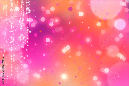 Abstract pink and orange bokeh background