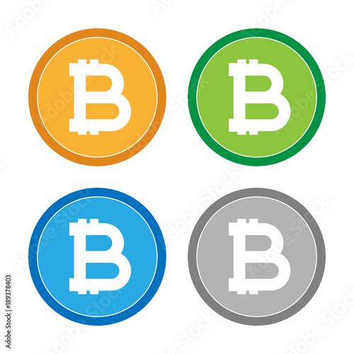 Bitcoin flat vector icon. Worldwide crypto currency symbol. Virtual currency. Crypto currency. New virtual money. EPS 10