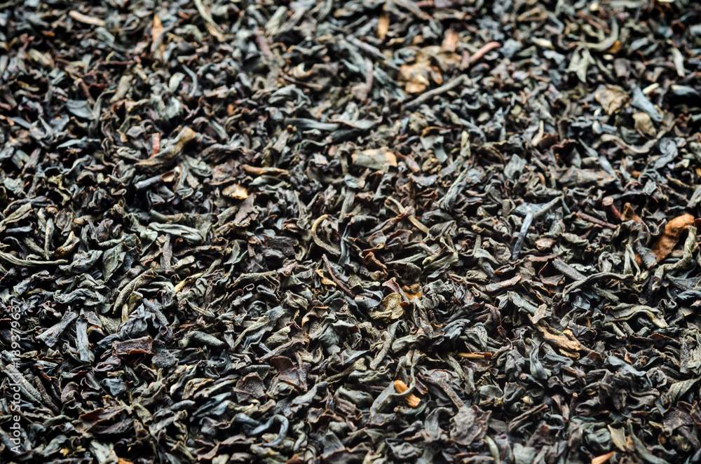 Black tea loose dried tea leaves