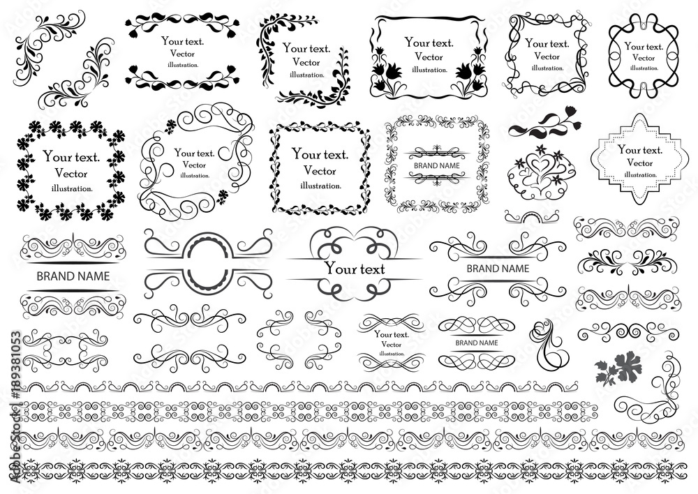 Set of vector graphic elements for design Set of vector graphic elements for design