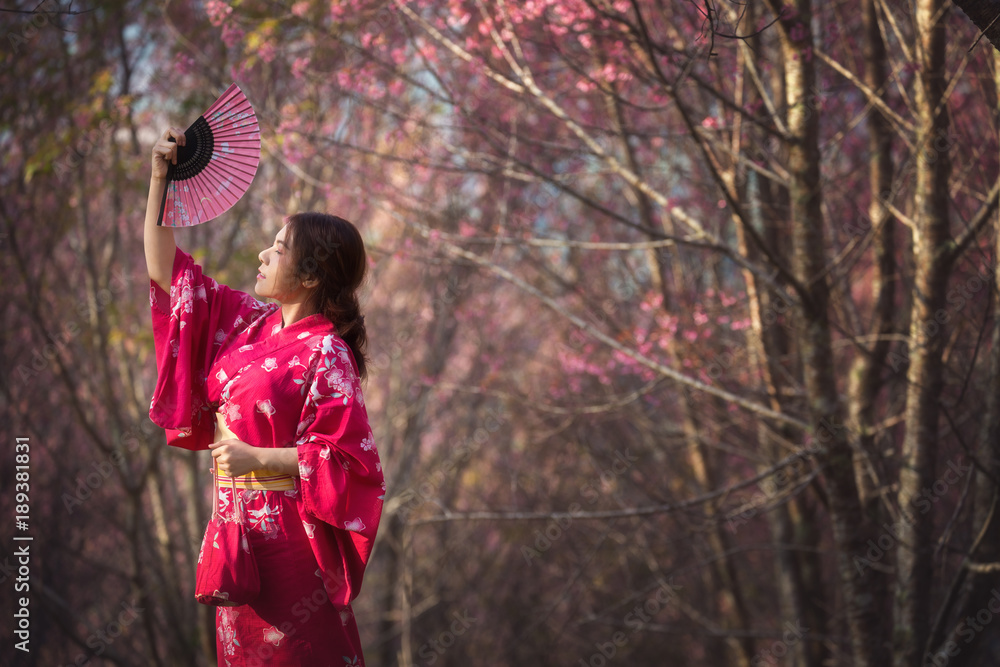 Woman with kimono