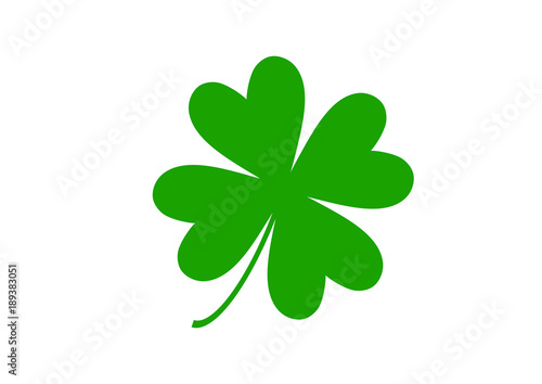 clover flat icon on white background 