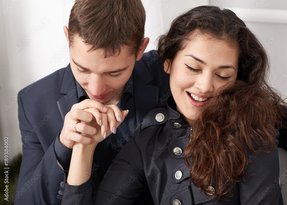 young couple portrait, happy people - romantic and love concept young couple portrait, happy people - romantic and love concept